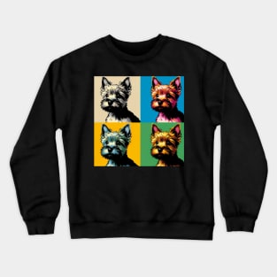 Pop Retro Norwich Terrier Art - Cute Puppy Crewneck Sweatshirt